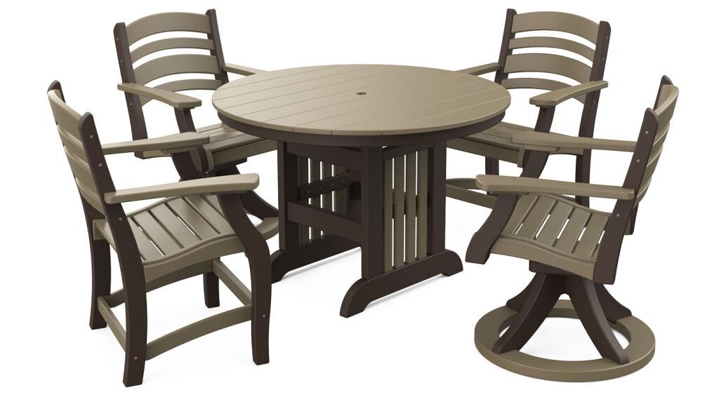 Contempo Round Patio Table,  5 Piece Set