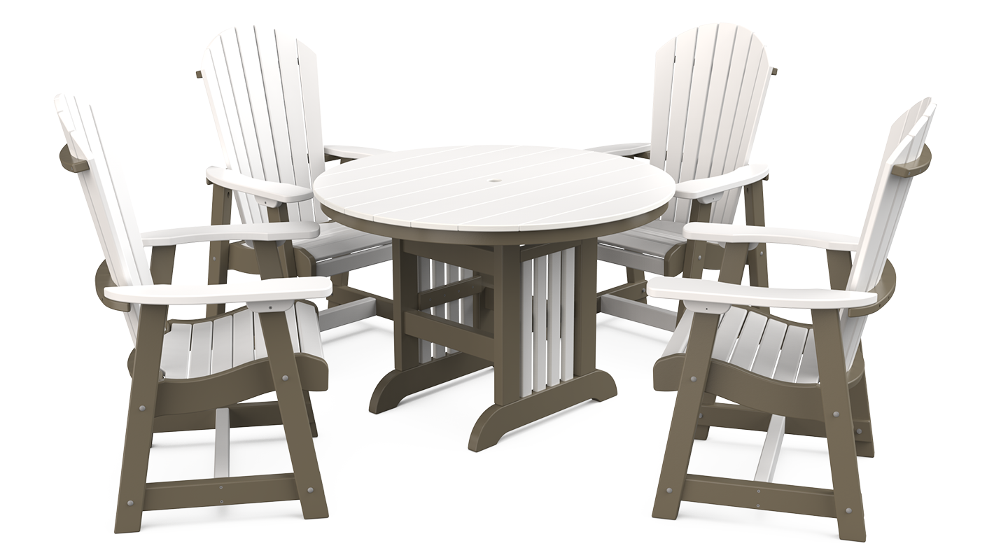 Empress Round Patio Table,  5 Piece Set