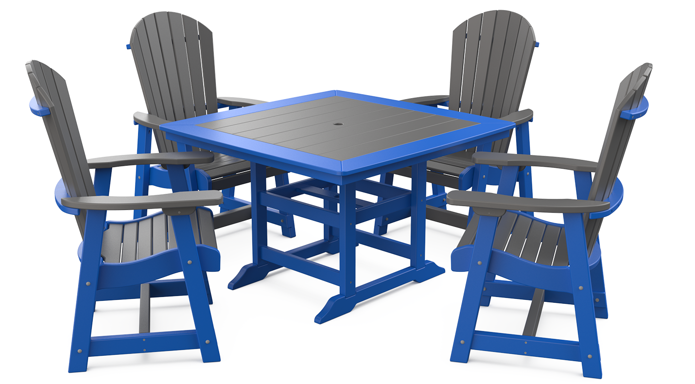 Empress Square Patio Table,  5 Piece Set