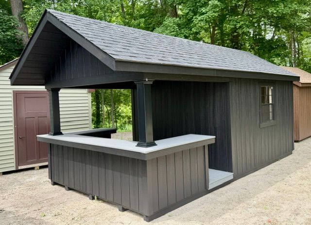 10' x 20'  DuraTemp® Seaside Bar Poolhouse Shed - Sale $14,699.00