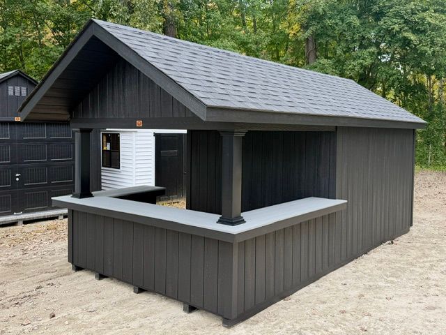 10' x 20'  DuraTemp® Seaside Bar Poolhouse Shed - Sale $14,499.00
