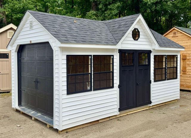 10' x 18' Classic Vinyl Gable Dormer Garage shed - sale $11,299.00