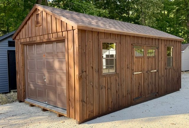 10' x 20' Pine Board and Batten Cape Garage Shed - Sale $11,199.00