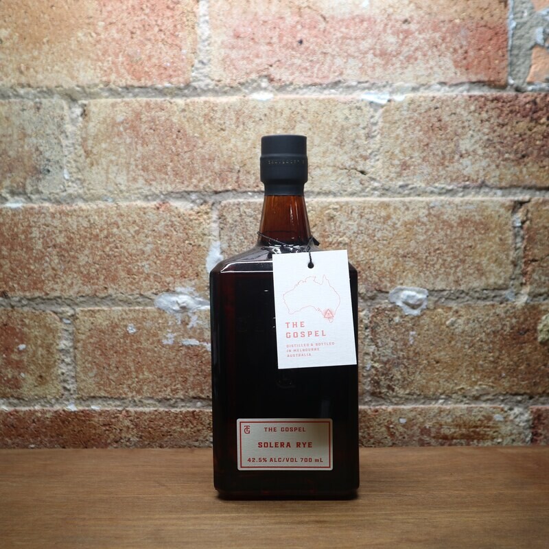 Gospel Distillery Solera Rye, VIC