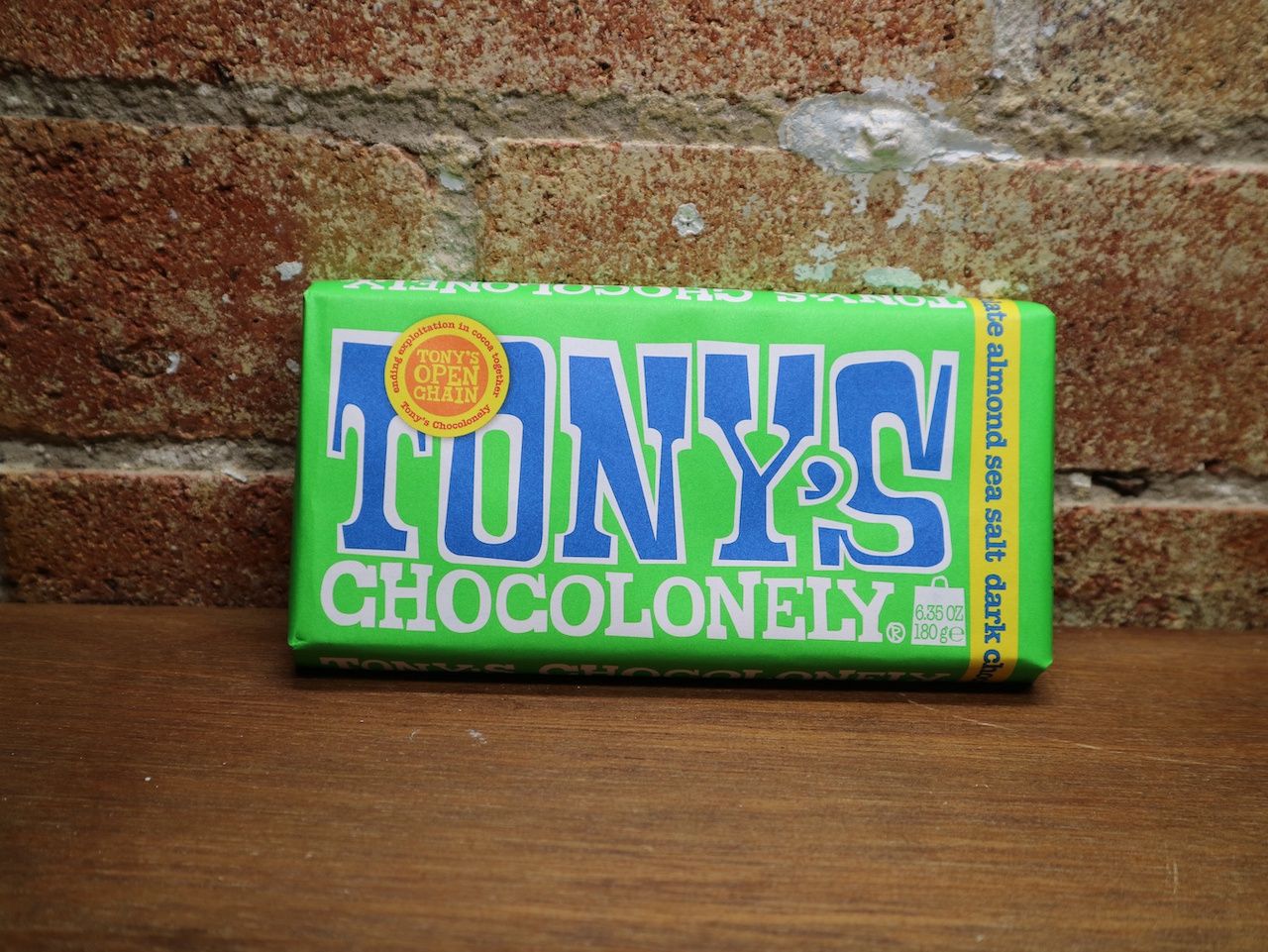 Tony&#39;s Chocolonely Dark Almond Sea Salt Chocolate 180g