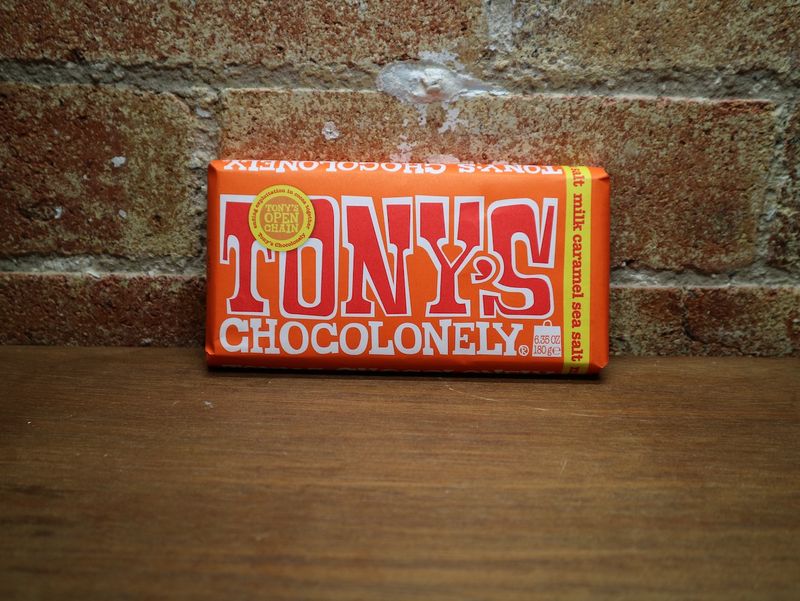 Tony&#39;s Chocolonely Milk Caramel Sea salt Chocolate 180g