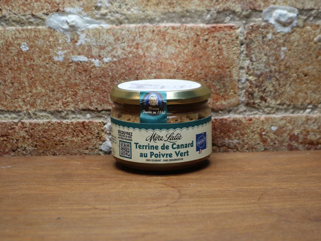 La Mère Lalie Terrine de &#39;Canard au Poivre Vert&#39; Duck Terrine with Green Pepper 180g, FRA