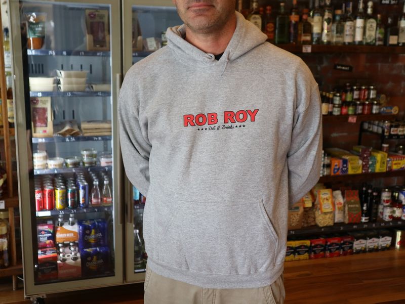 Rob Roy &#39;Cheese Dealer&#39; Hoodie in Sports Grey
