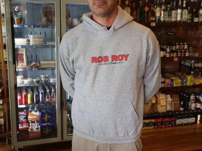 Rob Roy &#39;Cheese Dealer&#39; Hoodie in Sports Grey