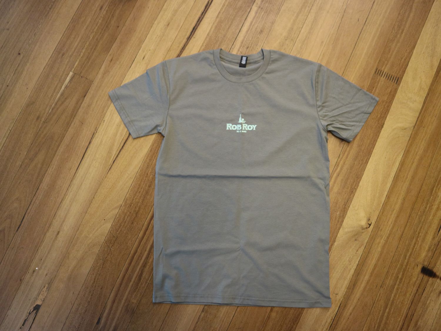 Rob Roy &#39;Logo Tee&#39; Shirt Granite &amp; Mint