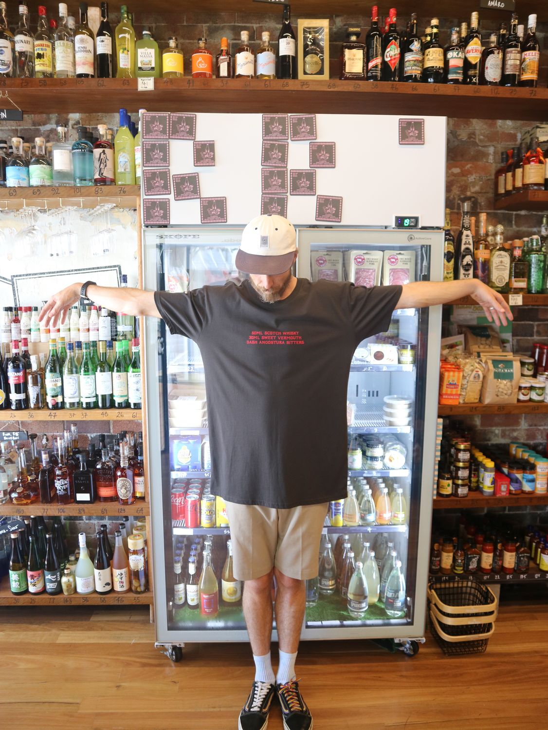 Rob Roy  Cocktail T-shirt S/S CHERRY ON CHARCOAL