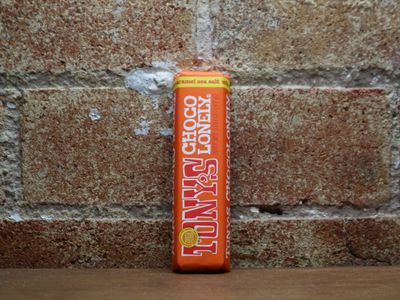 Tony's Chocolonely Milk Chocolate Caramel Sea Salt 50g bar