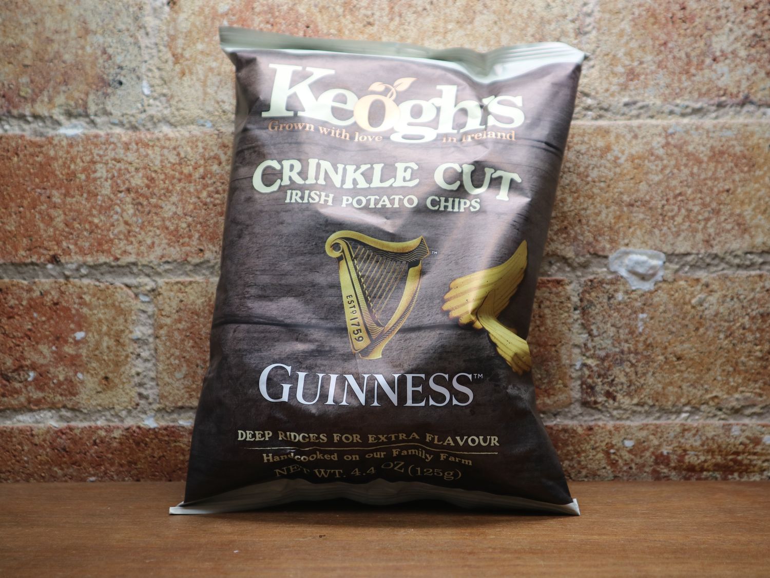 Keogh's Crinkle Cut Guinness Chips 125g, IRE