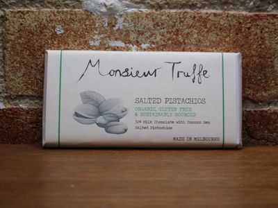 Monsieur Truffe 'Salted Roast Pistachio' Milk Chocolate 90g, Melbourne VIC
