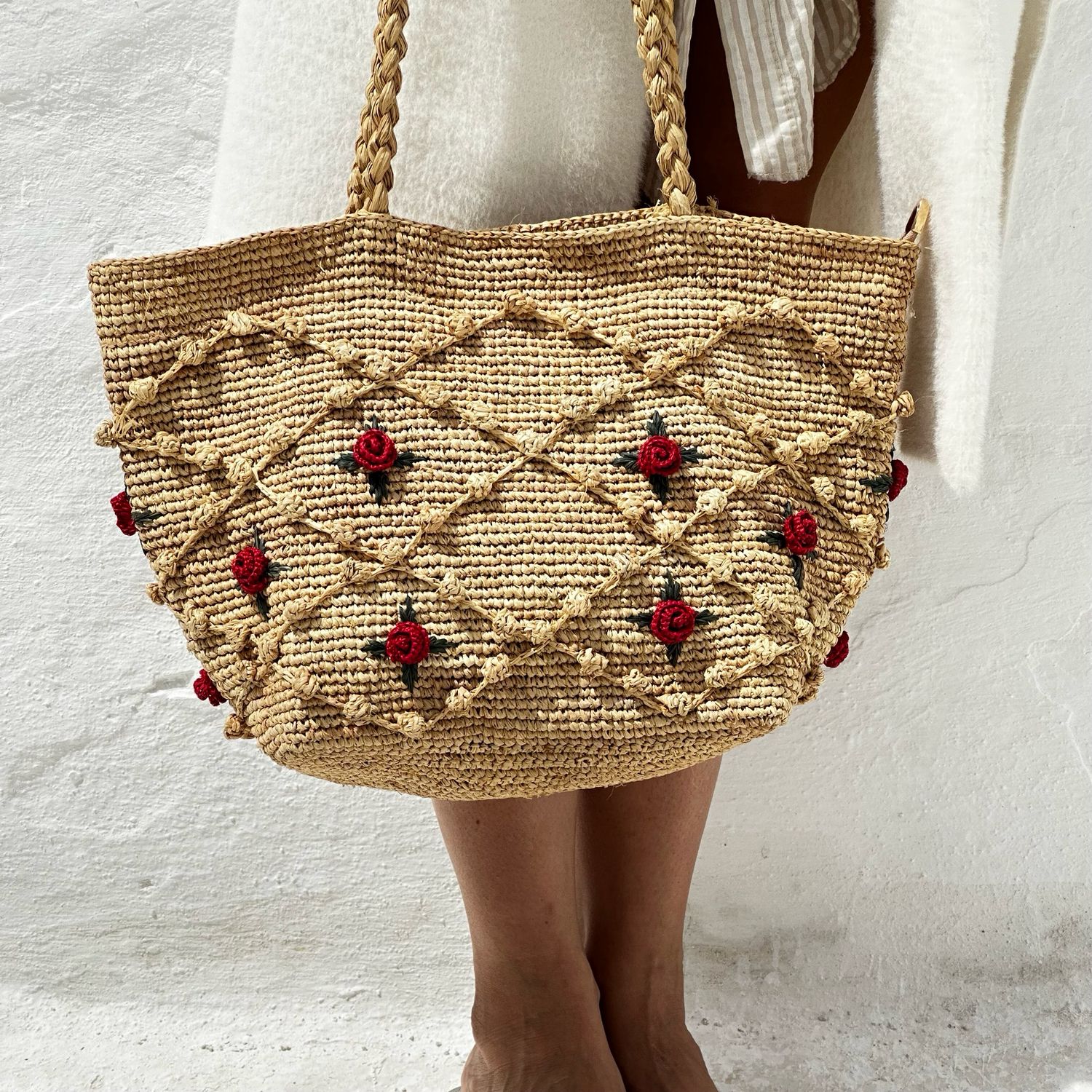 Soft rattan rose bag