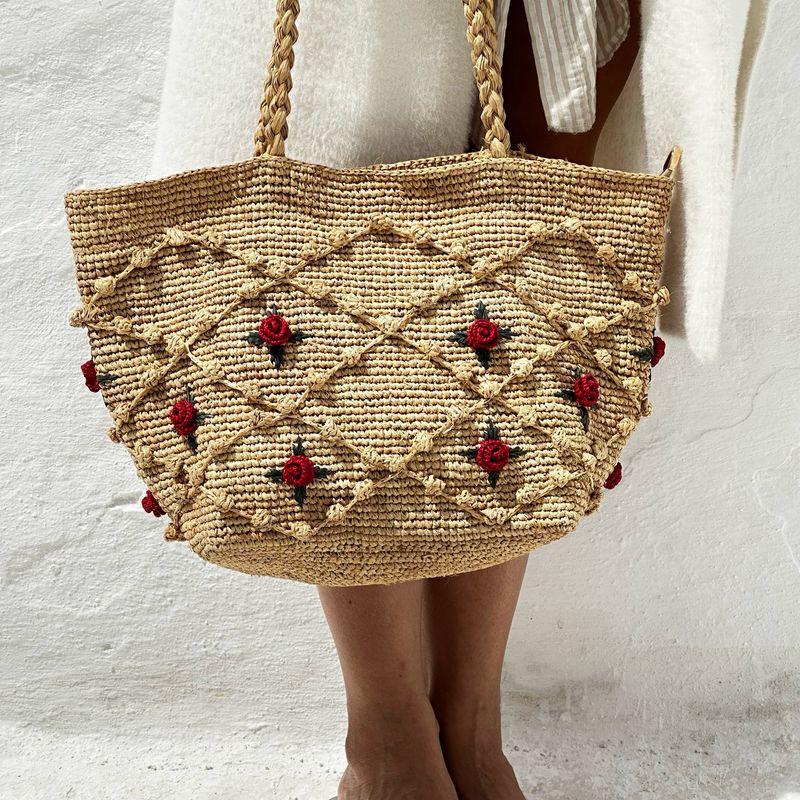 Soft rattan rose bag