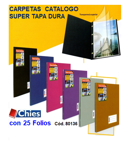 Carpeta Tapa Dura de  25 Hojas