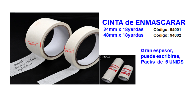 Cinta Enmascarar 24mm*16Mts.pack por 6