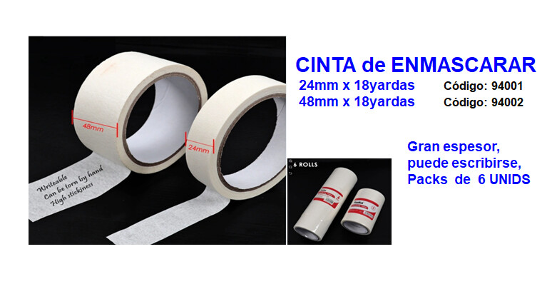Cinta Enmascarar 48mm*16Mts. pack por 6
