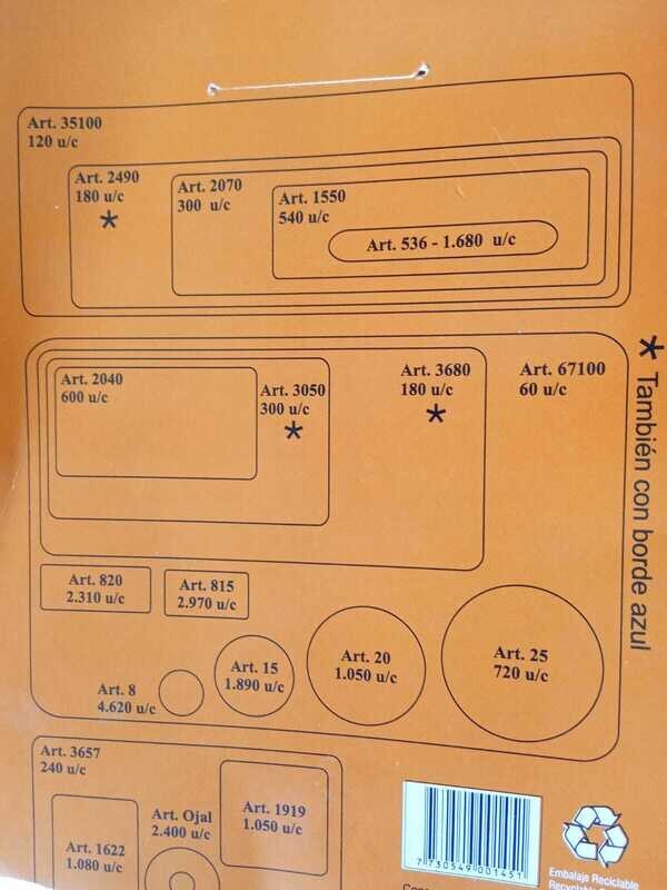 Etiqueta Rotola con borde azul