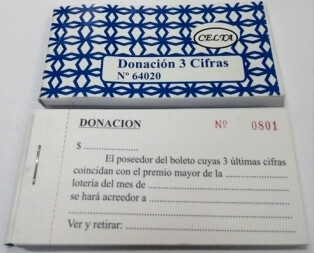 Recibo Donación 3 CIFRAS.-