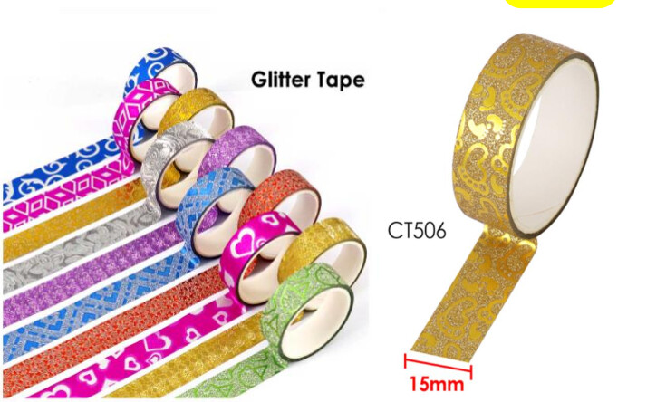 ​Cinta adhesiva decorativa con brillantina