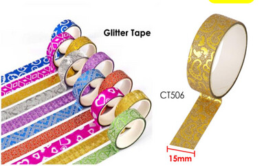 ​Cinta adhesiva decorativa con brillantina