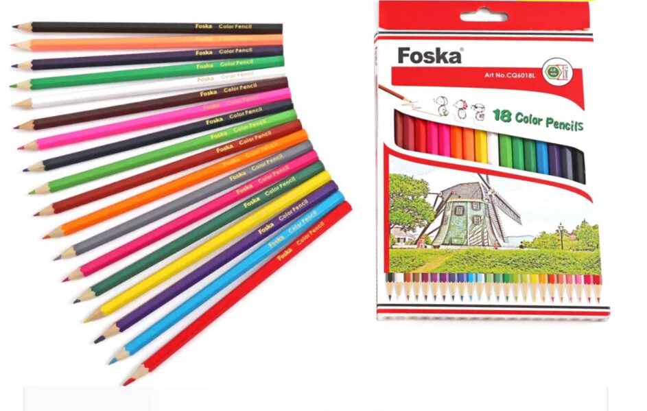 Lápices de colores x12 LARGOS