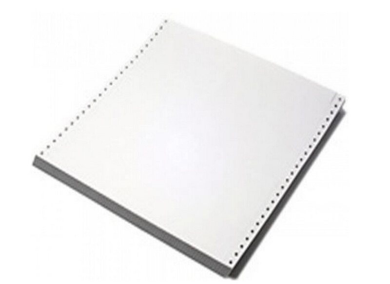 Papel Fanfold 25 x 12, liso troquelado