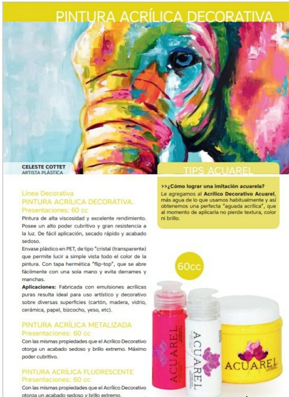 Pintura acrílica decorativa Acuarel