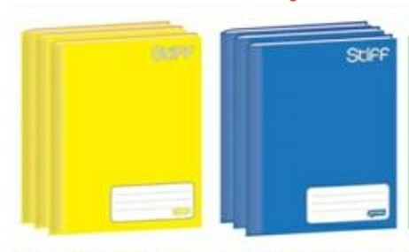 Cuarderno  Stiff 5 colores Tapa dura cosido 96-hojas