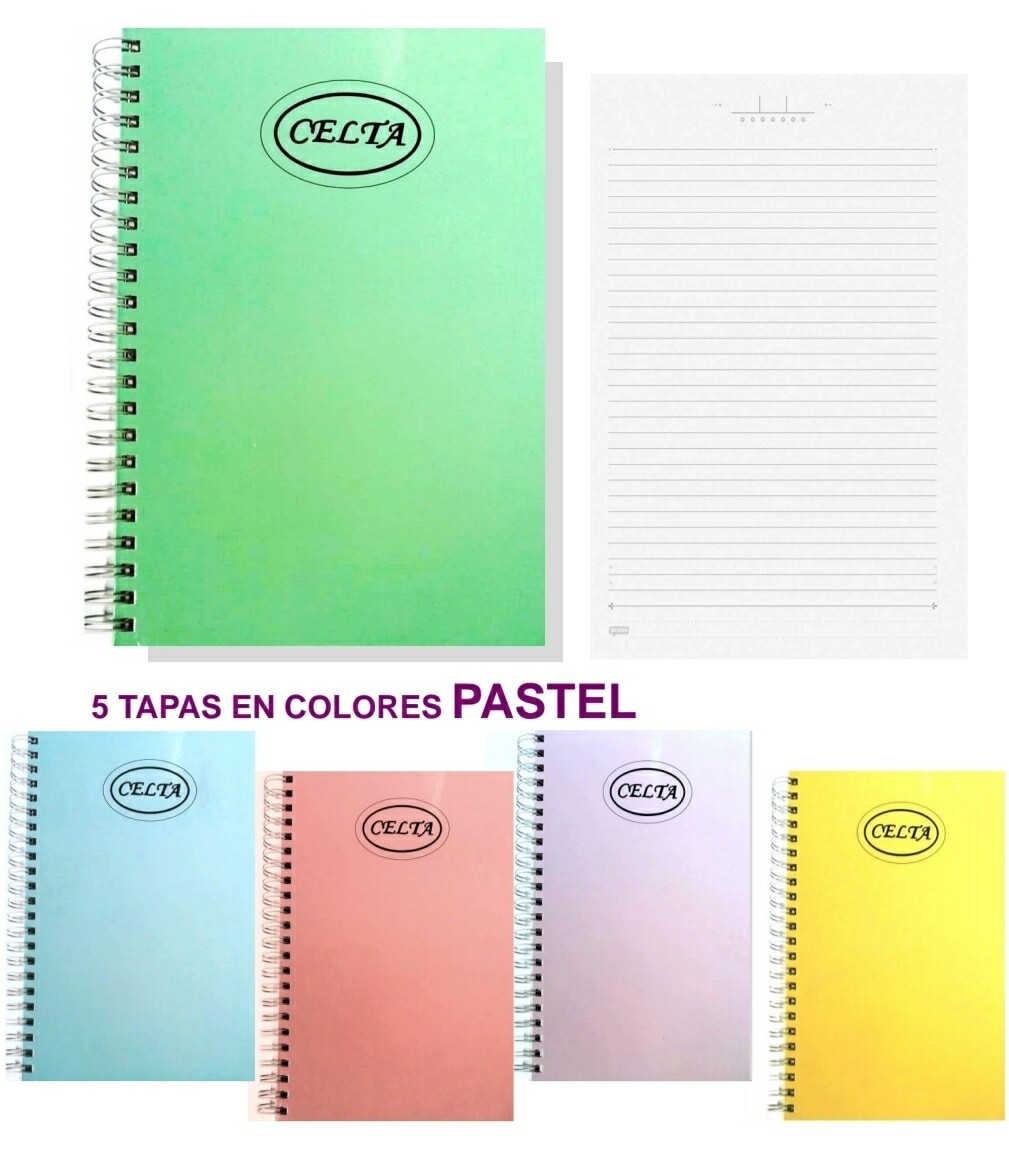 Cuadernola con espiral 200 hojas Tapa dura