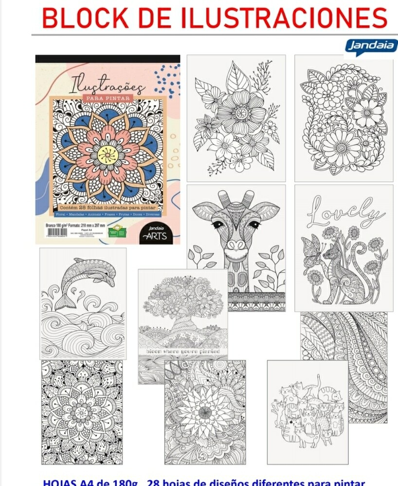 Block Hojas de Ilustración Pack 28 Hojas