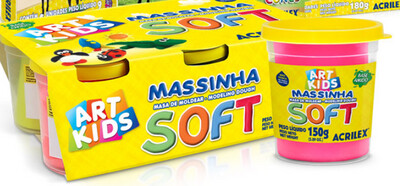 Masa Moldear Acrilex 150 g caja 6 unidades