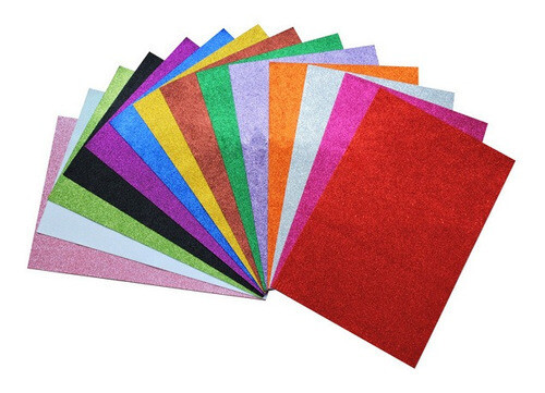 Goma Eva formato 40*60 con Glitter