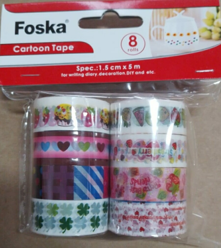 Cinta adhesiva decorativa estampada