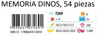 Memoria Dinos  54 piezas