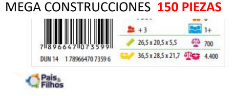 MEGA CONSTRUCCIONES 150 PIEZAS