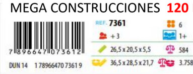 MEGA CONSTRUCCIONES 120 PIEZAS