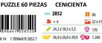 PUZZLE 60 PIEZAS CENICIENTA