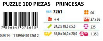 PUZZLE 100 PIEZAS PRINCESAS