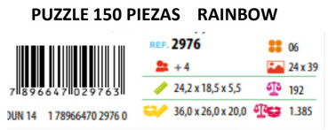 PUZZLE 150 PIEZAS RAINBOW