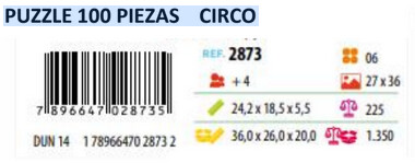 PUZZLE 100 PIEZAS CIRCO