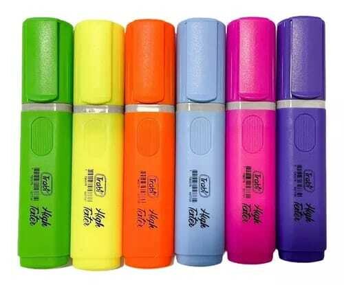 Resaltador Grueso en 6 Colores