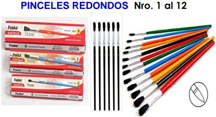 Pincel Redondo *12 unidades por medida