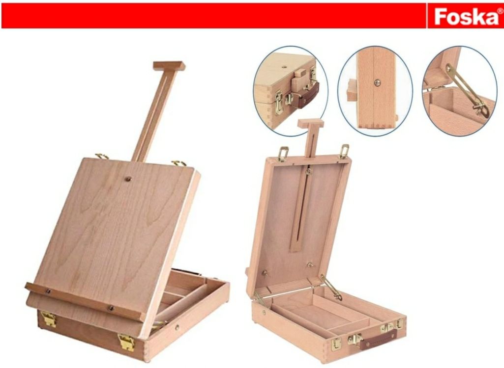 Atril de Pintor de Mesa en Madera Con estuche