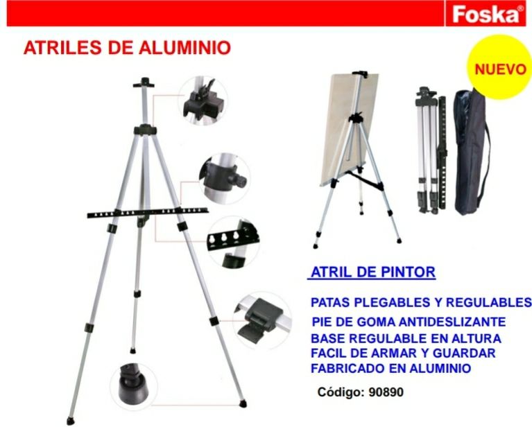 Atril de pintor de Aluminio 52*165cm