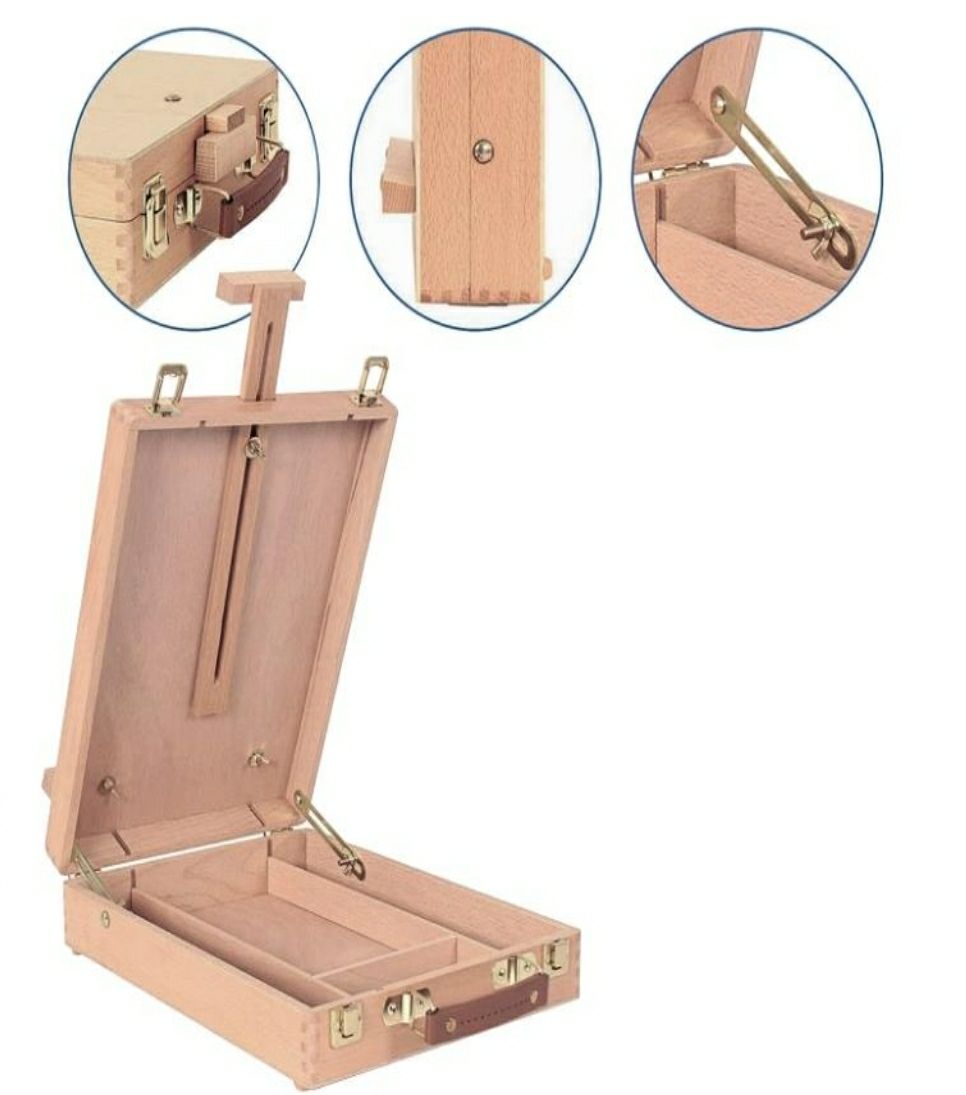 Atril de Pintor de Mesa en Madera Con estuche