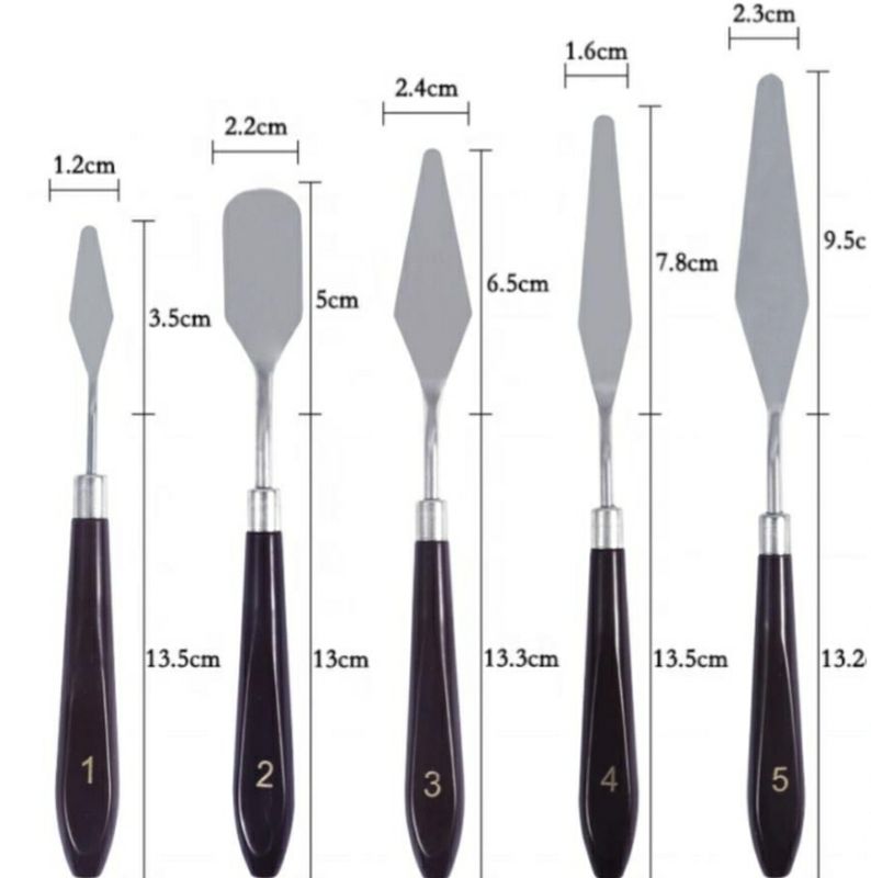 Espátulas de pintor mango Plástico set *5