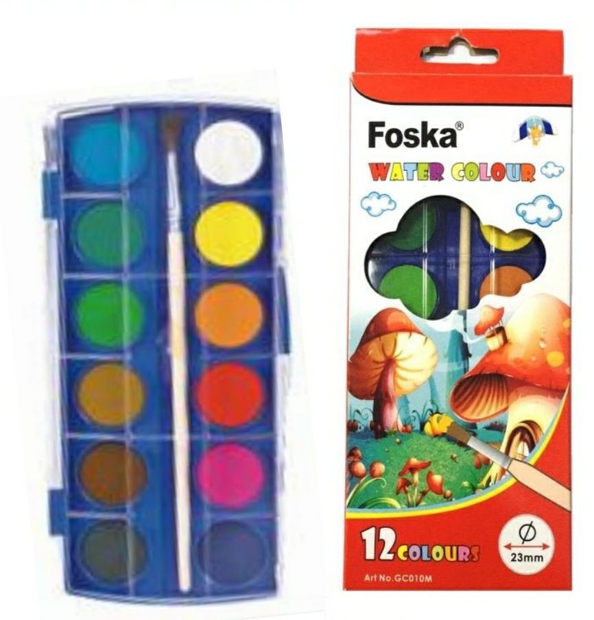 Acuarela 12 Colores y pincel